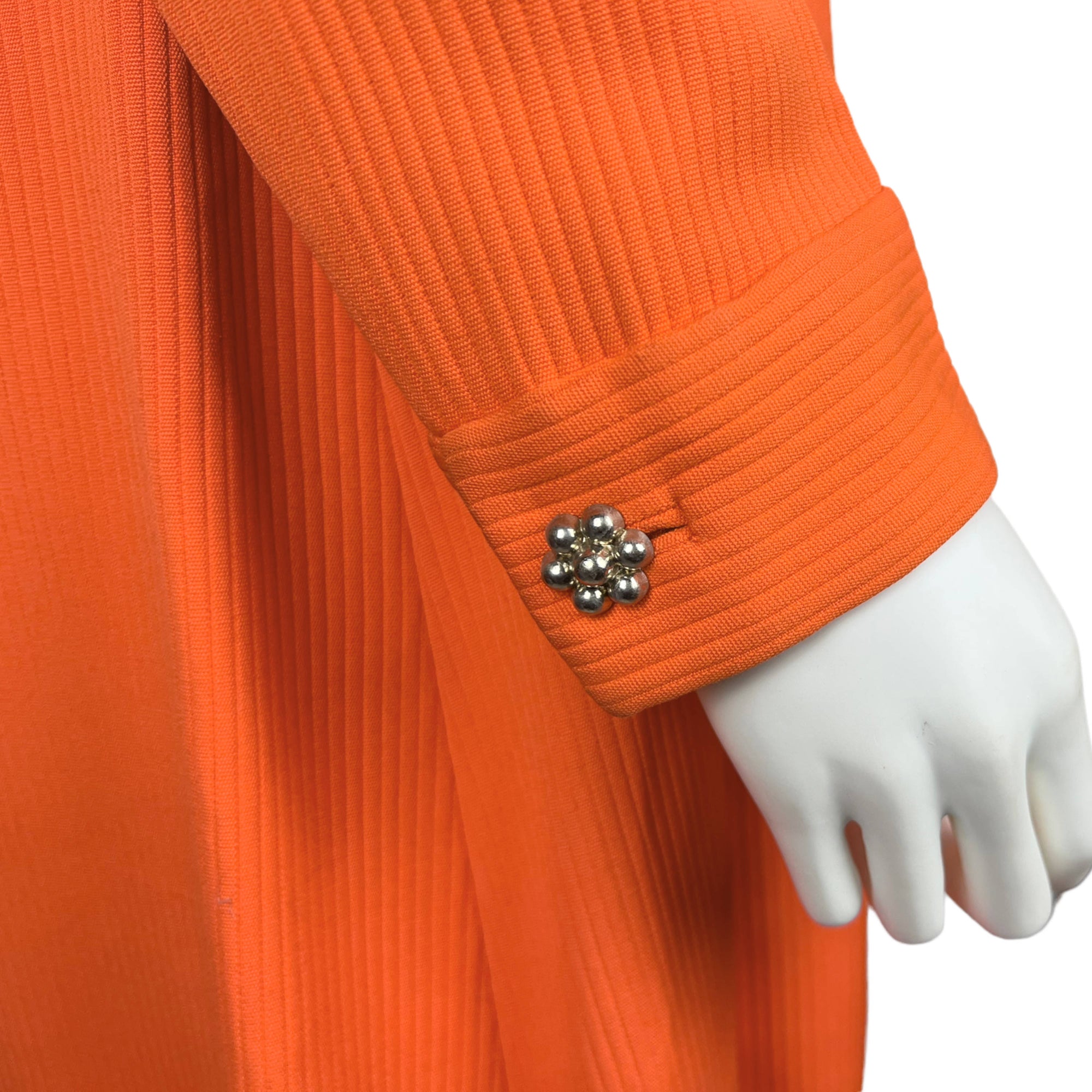 1960s Orange Dress Michel Pelta for Renee Farell Paris 1967