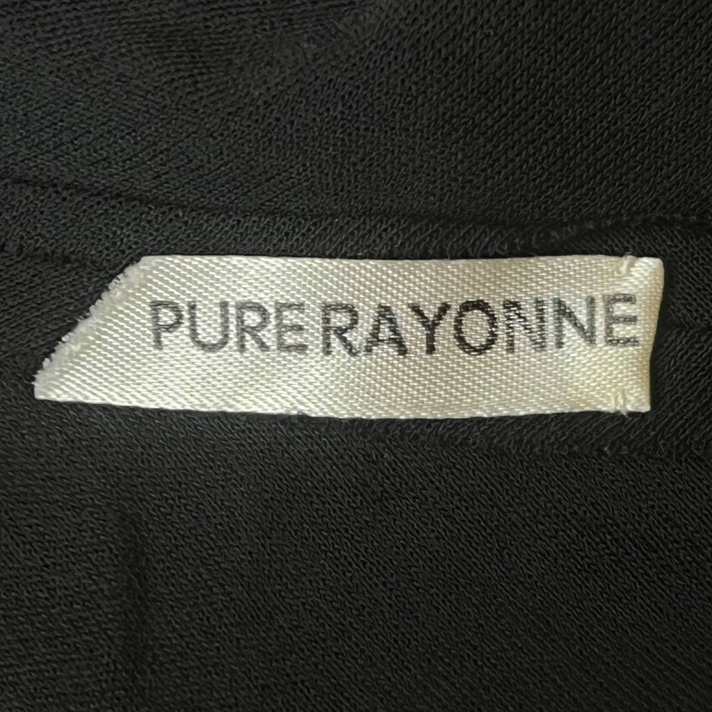 Vintage 1970s Miss Dior Dress Black Rayon Made in France L
