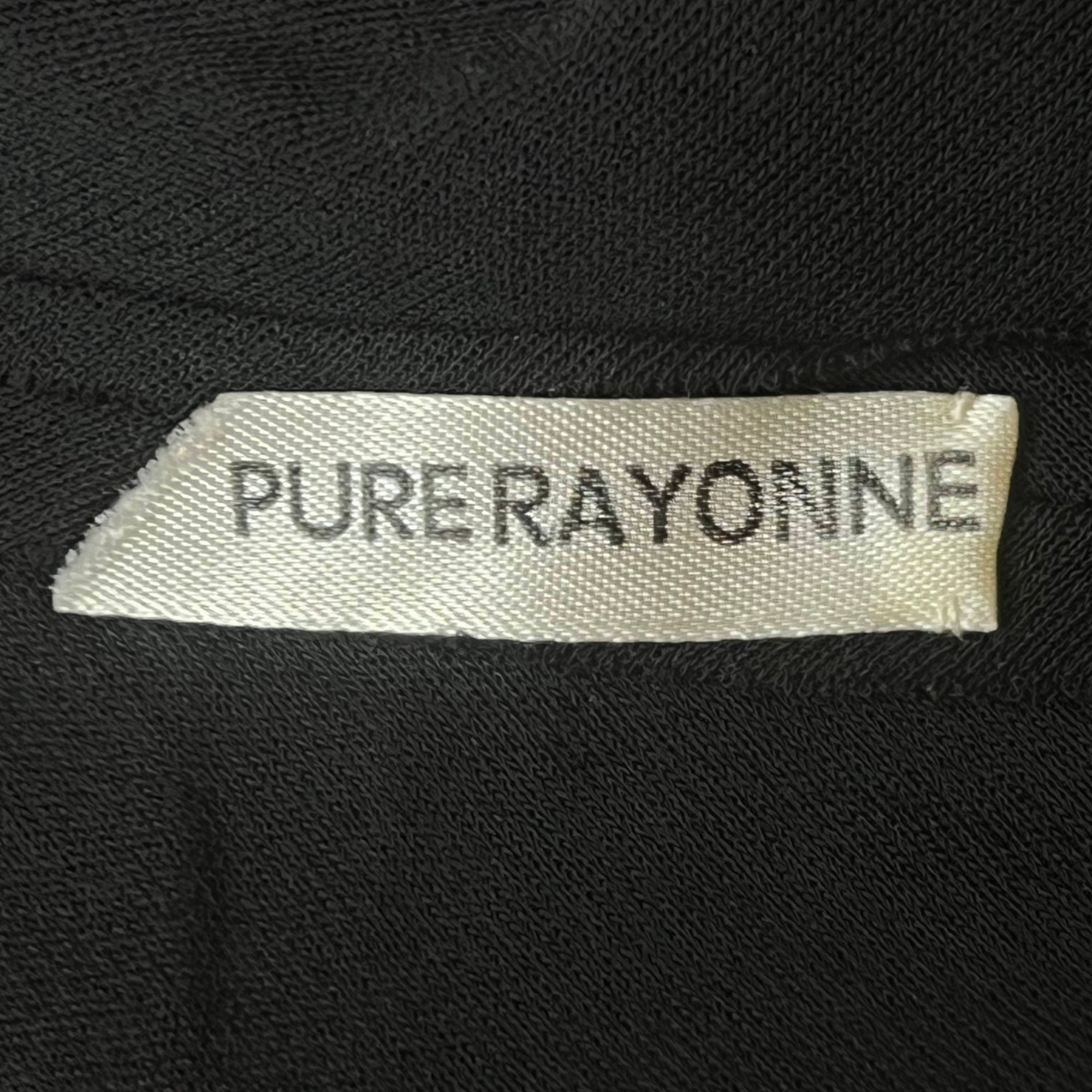 Vintage 1970s Miss Dior Dress Black Rayon Made in France L