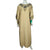 Vintage 80s Caftan Dress Miss Egypt Beaded Silk Signed Size M - Poppy's Vintage Clothing
