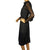 Vintage 1950s Black Silk Cocktail Dress Miss KK Toronto A Size Not An Age Size L - Poppy's Vintage Clothing