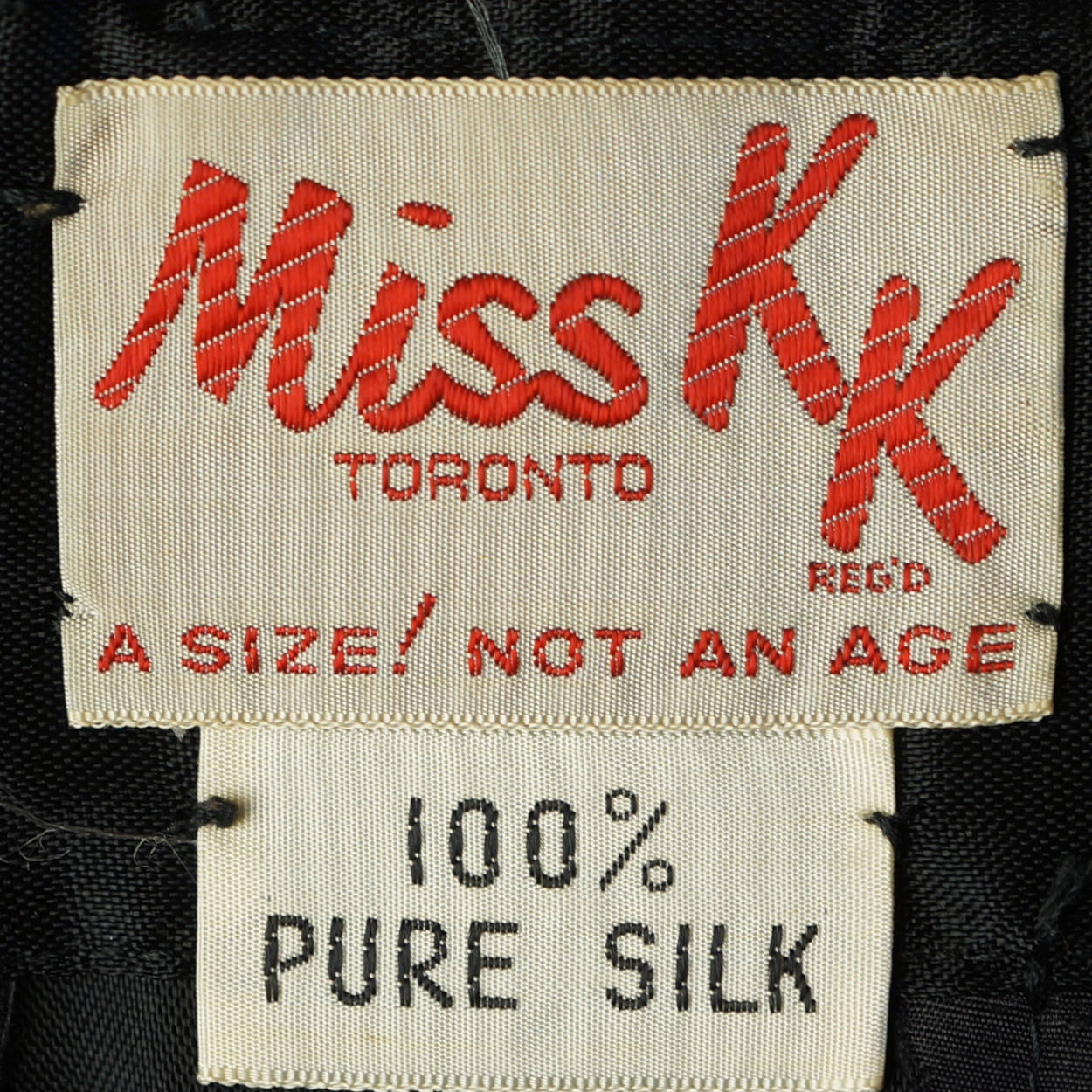 Vintage 1950s Black Silk Cocktail Dress Miss KK Toronto A Size Not An Age Size L - Poppy's Vintage Clothing