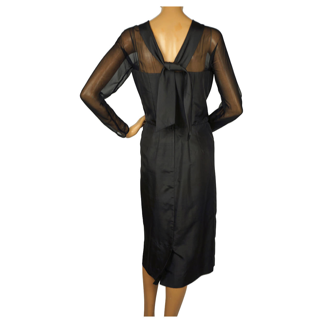 Vintage 1950s Black Silk Cocktail Dress Miss KK Toronto A Size Not An – Poppy's Vintage Clothing