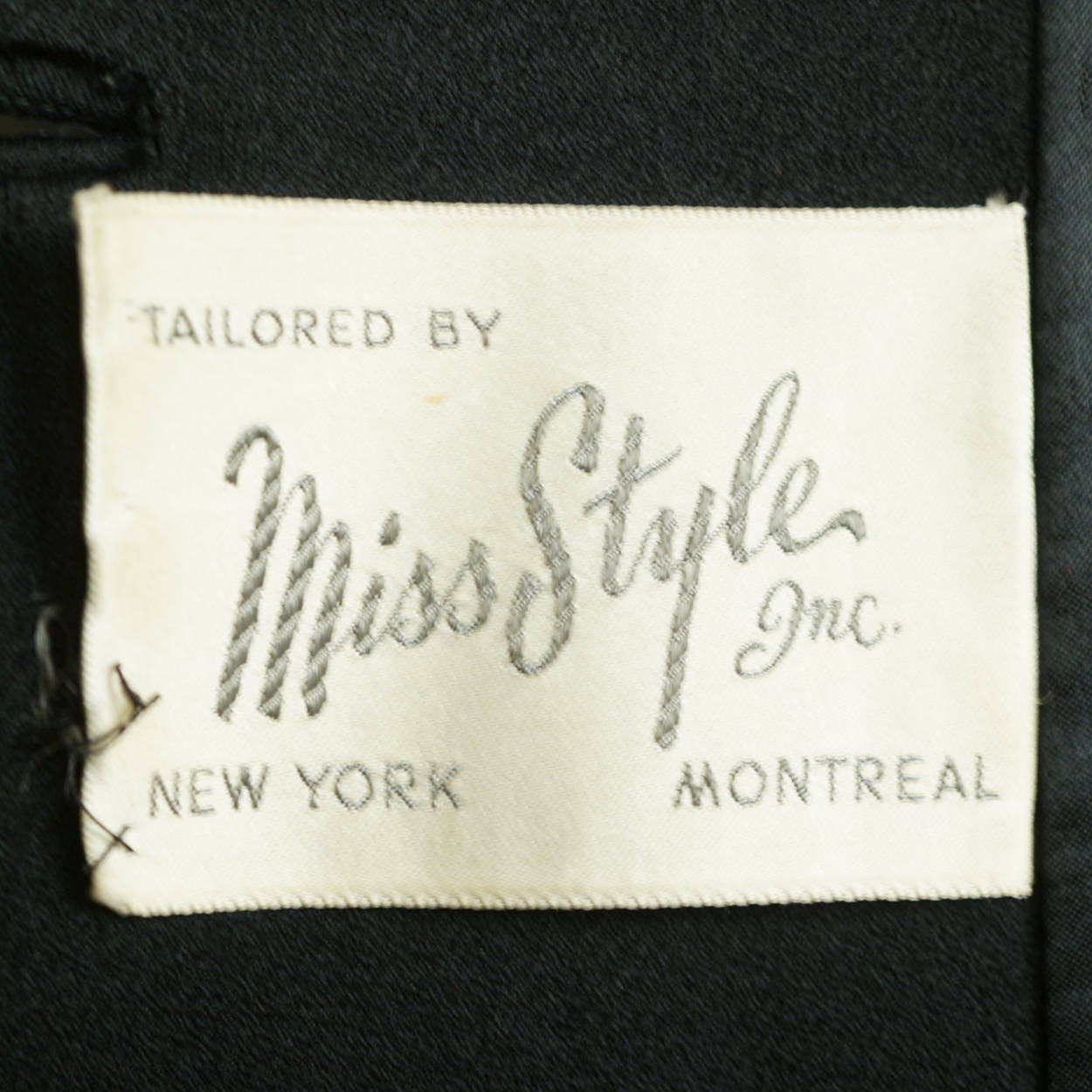 Vintage 1960s Black Wool Coat by Miss Style Faux Fur Trim Ladies Size L - Poppy's Vintage Clothing