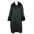 Vintage 1960s Black Wool Coat by Miss Style Faux Fur Trim Ladies Size L - Poppy's Vintage Clothing