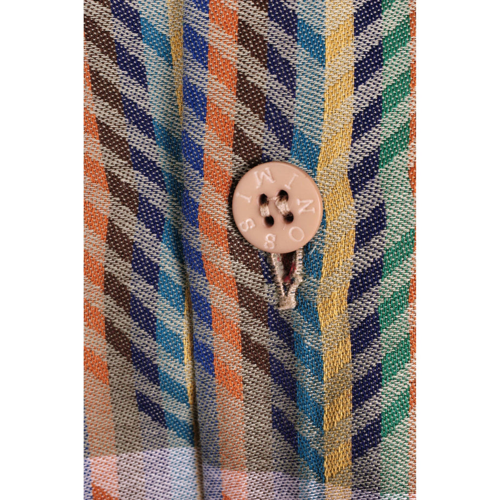 Vintage 1970s Missoni for Bergdorf Goodman Shirt Woven Zigzag Pattern Mens XL - Poppy's Vintage Clothing