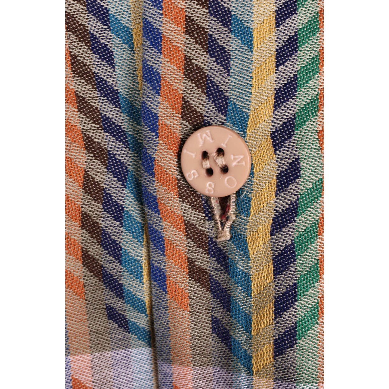 Vintage 1970s Missoni for Bergdorf Goodman Shirt Woven Zigzag Pattern Mens XL - Poppy's Vintage Clothing