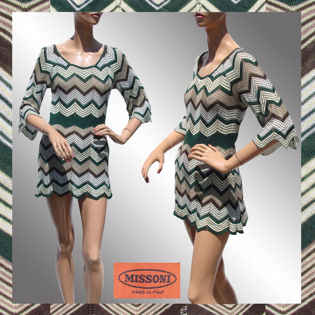 Vintage 1980s Missoni Knit Dress - M - Poppy's Vintage Clothing