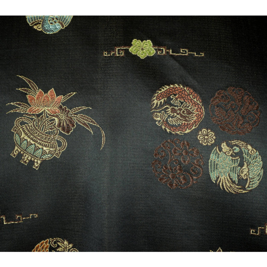 Vintage Smoking Jacket Men 1950s Asian Short Satin Robe Sz M - Poppy's Vintage Clothing