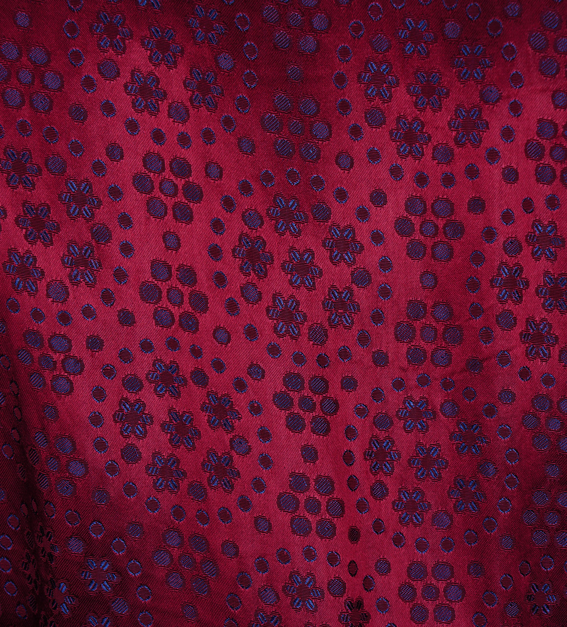 Vintage 50s Mens Dressing Gown Crimson Red Satin by Mister Ease - L - Poppy's Vintage Clothing