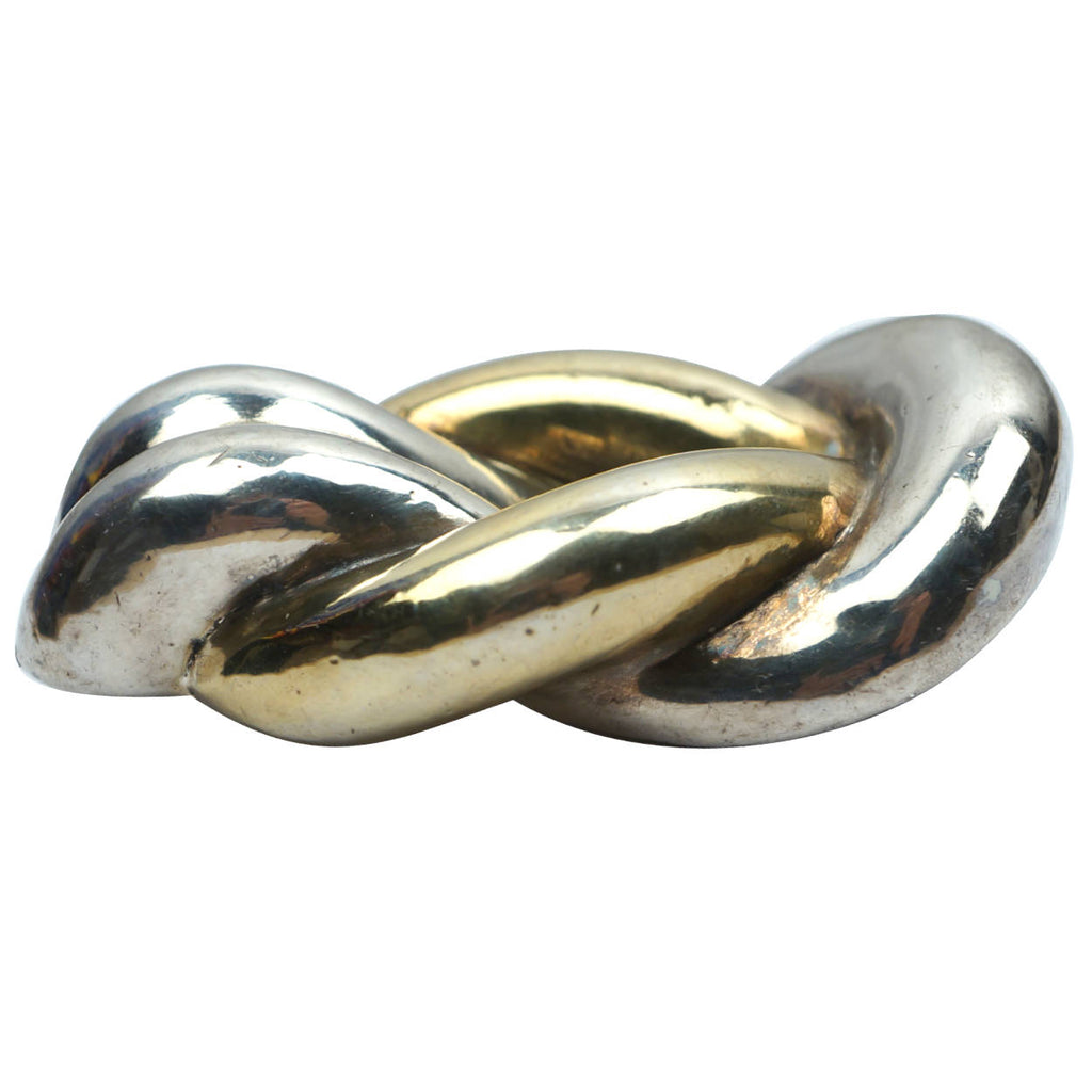 Vintage Pendant Modernist Brooch Sterling Silver Abstract - Poppy's Vintage Clothing