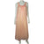 Vintage 60s Peignoir Set Pink Yellow Nylon Nightgown Nightie - Poppy's Vintage Clothing