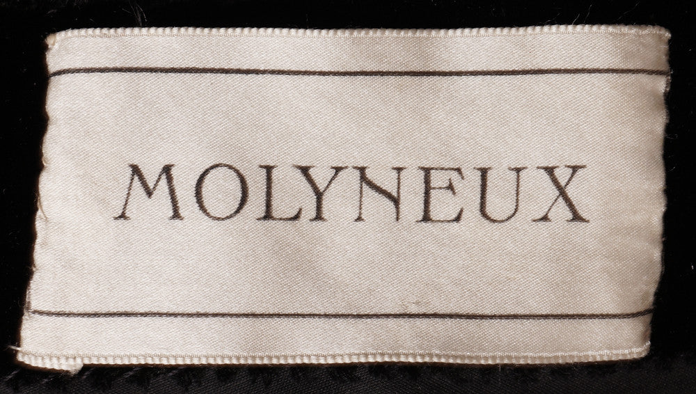 Vintage Molyneux Black Velvet Evening Gown 1930s Designer Dress - Poppy's Vintage Clothing