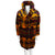 Vintage 1990s Faux Fur Coat Southwest Blanket Pattern Size M