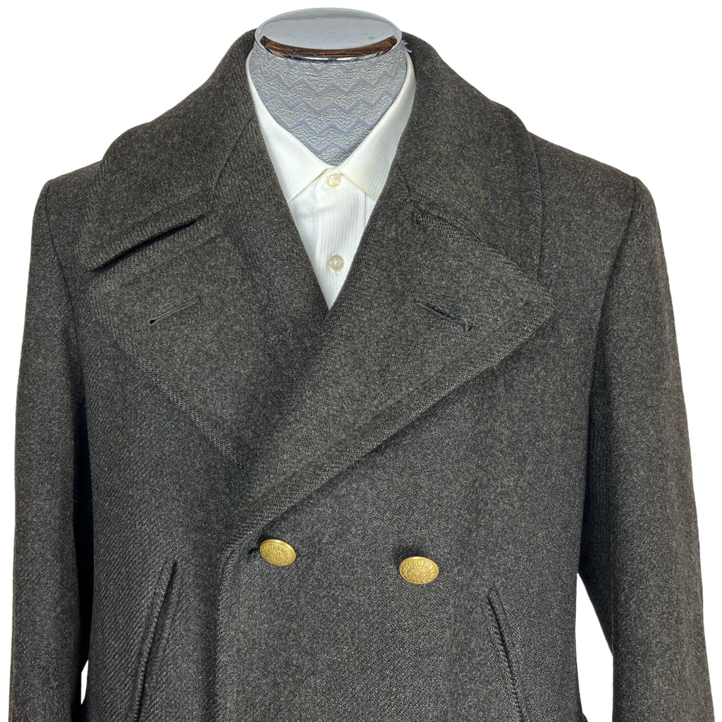 Vintage Montreal Tramways Coat Workman Uniform Overcoat 1930s