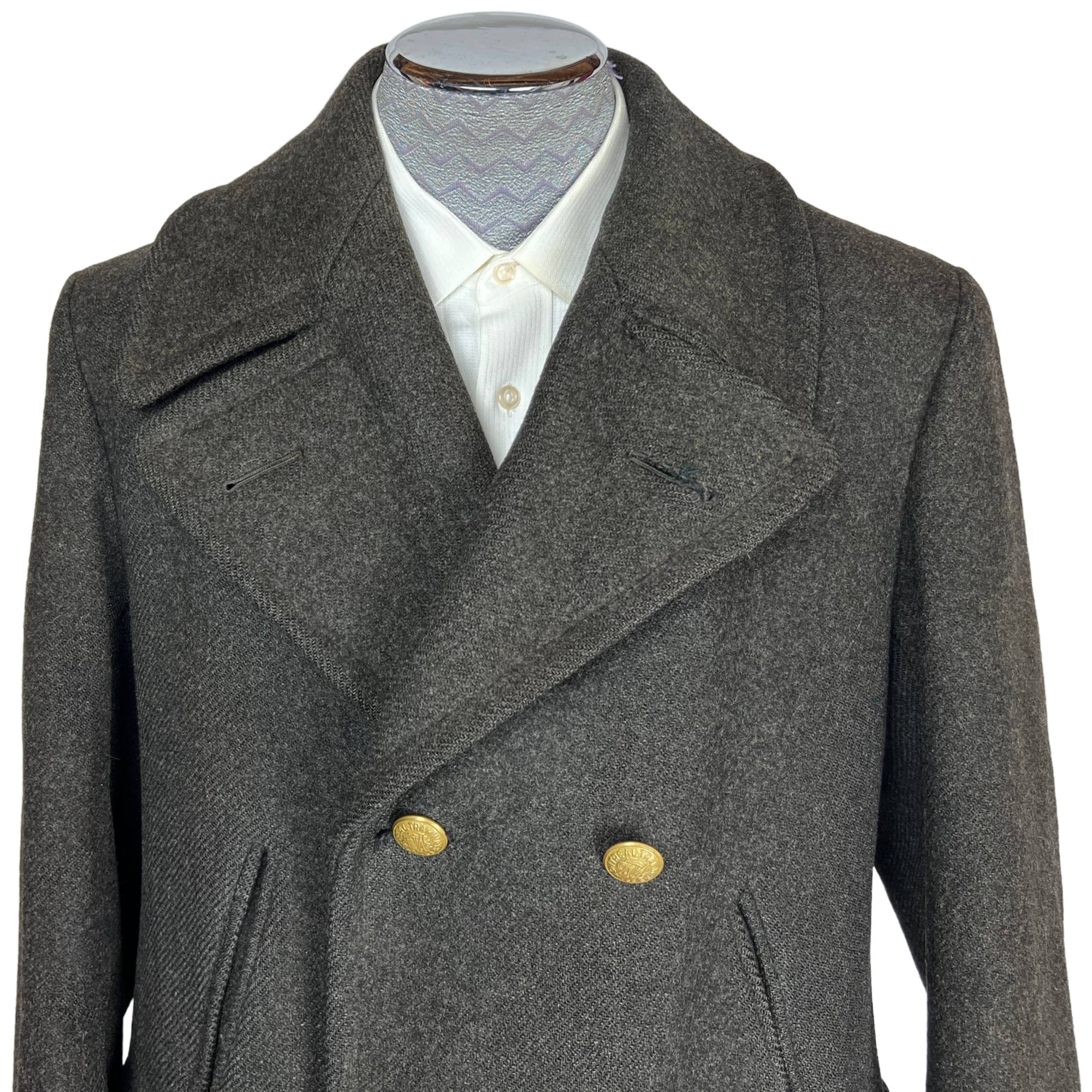 Vintage Montreal Tramways Coat Workman Uniform Overcoat 1930s