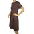 Vintage 1960s Mod Dress & Coat Ensemble Set Brown Linen by Montroy Size M - Poppy's Vintage Clothing