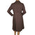 Vintage 1960s Mod Dress & Coat Ensemble Set Brown Linen by Montroy Size M - Poppy's Vintage Clothing
