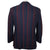 60s Vintage Mens Wool Jacket Striped Blazer Size M - Poppy's Vintage Clothing