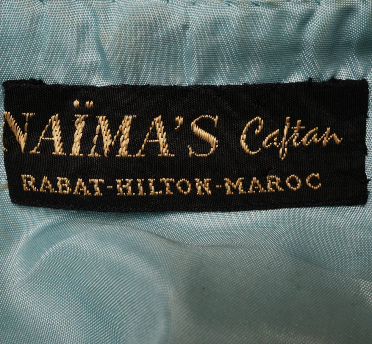 Vintage Moroccan Couture Caftan Dress by Designer Naima Bennis 60s Brocade Size M - Poppy's Vintage Clothing