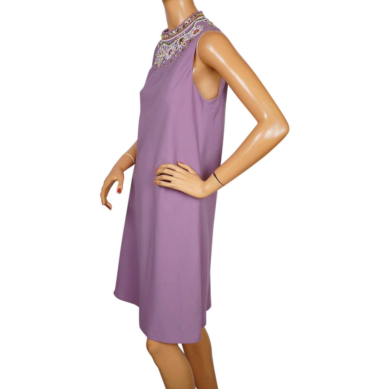 Vintage 1990s Moschino Cheap and Chic Lavender Sheath Dress - L - Poppy's Vintage Clothing