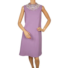 Vintage 1990s Moschino Cheap and Chic Lavender Sheath Dress - L - Poppy's Vintage Clothing