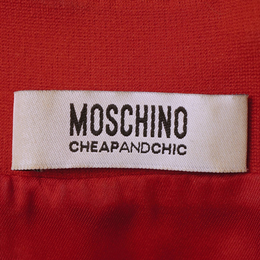 Vintage 1990s Moschino Cheap and Chic Red Dress Size Medium 8 - Poppy's Vintage Clothing