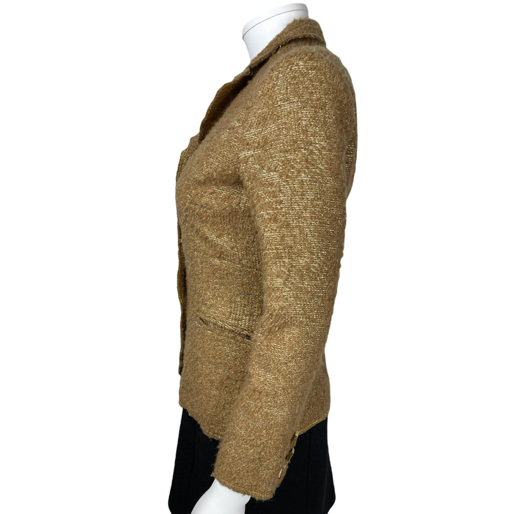 Moschino Cheap and Chic Brown & Gold Jacket Size M 8