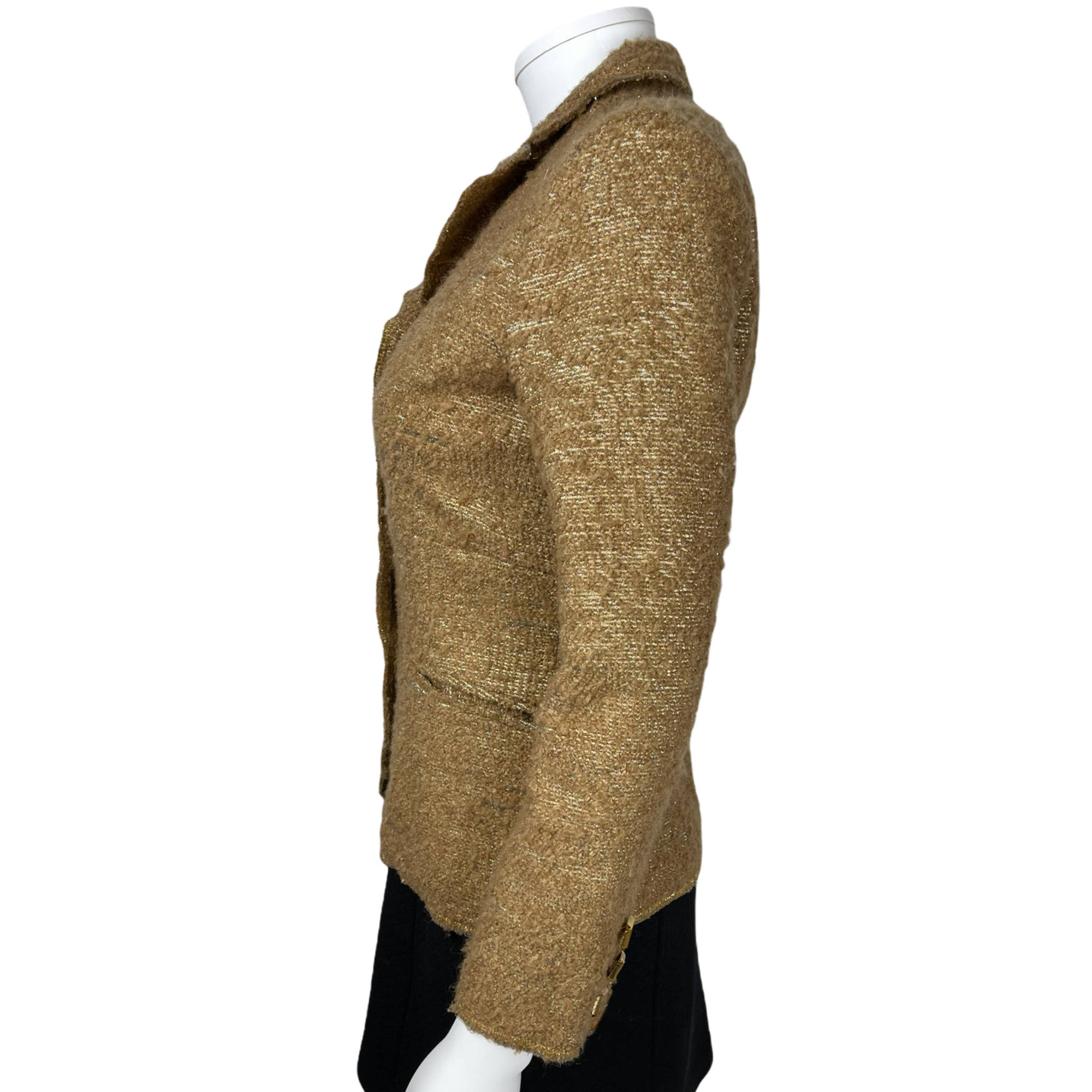 Moschino Cheap and Chic Brown & Gold Jacket Size M 8