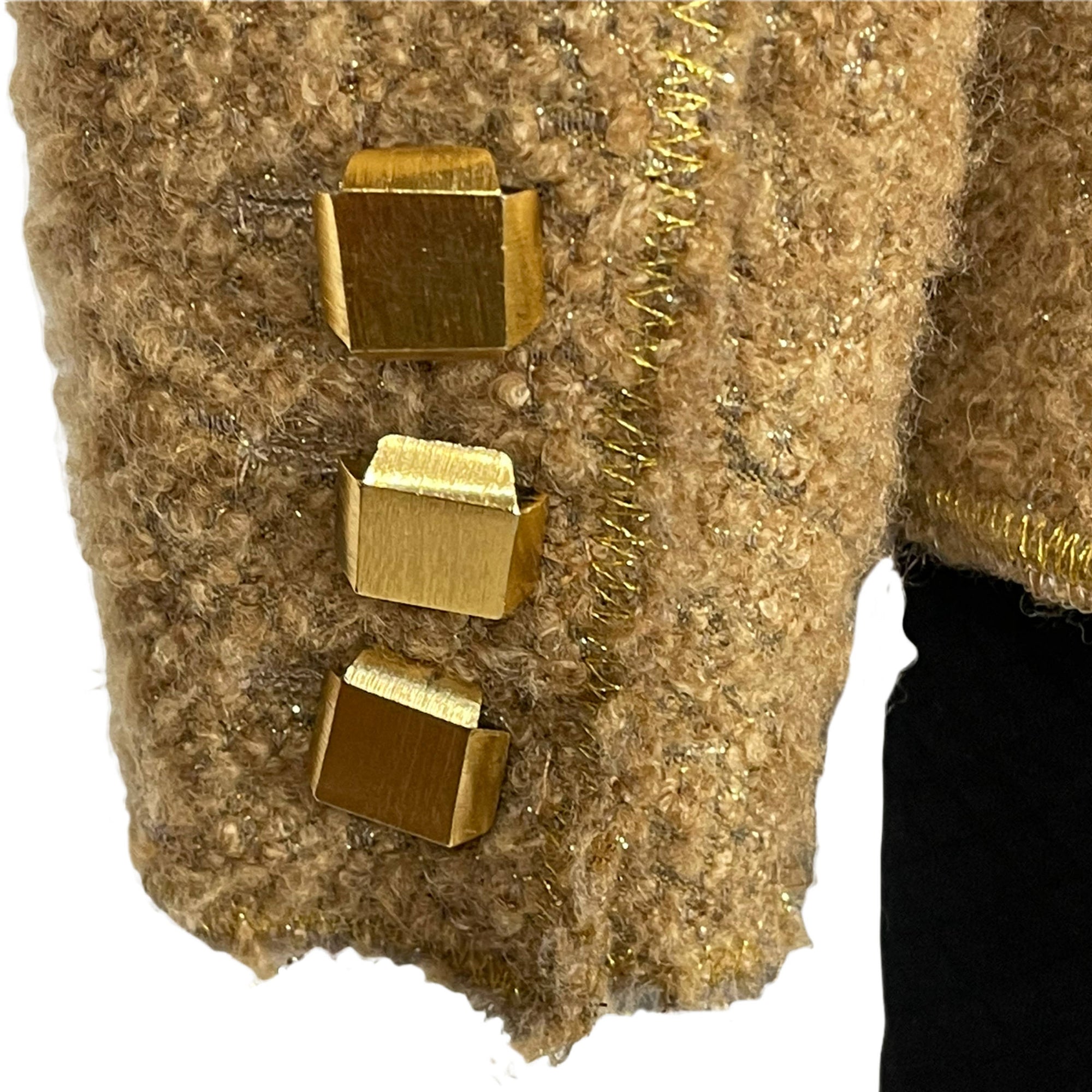 Moschino Cheap and Chic Brown & Gold Jacket Size M 8