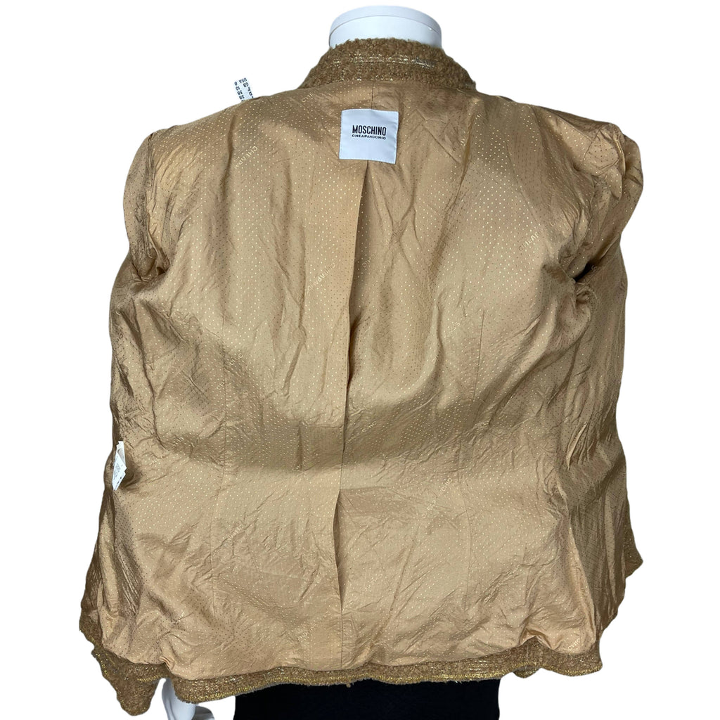 Moschino Cheap and Chic Brown & Gold Jacket Size M 8