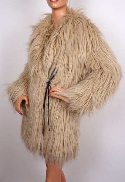 ADRIENNE LANDAU Size S White Mongolian Lamb Fur Jacket at 1stDibs | stussy  authentic tag, adrienne landau pillow, mongolian fur coat