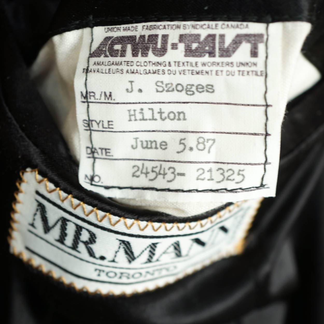 Vintage 1980s Mens Cashmere Overcoat Mr Mann Toronto Black Coat - 1987 - Size M L - Poppy's Vintage Clothing