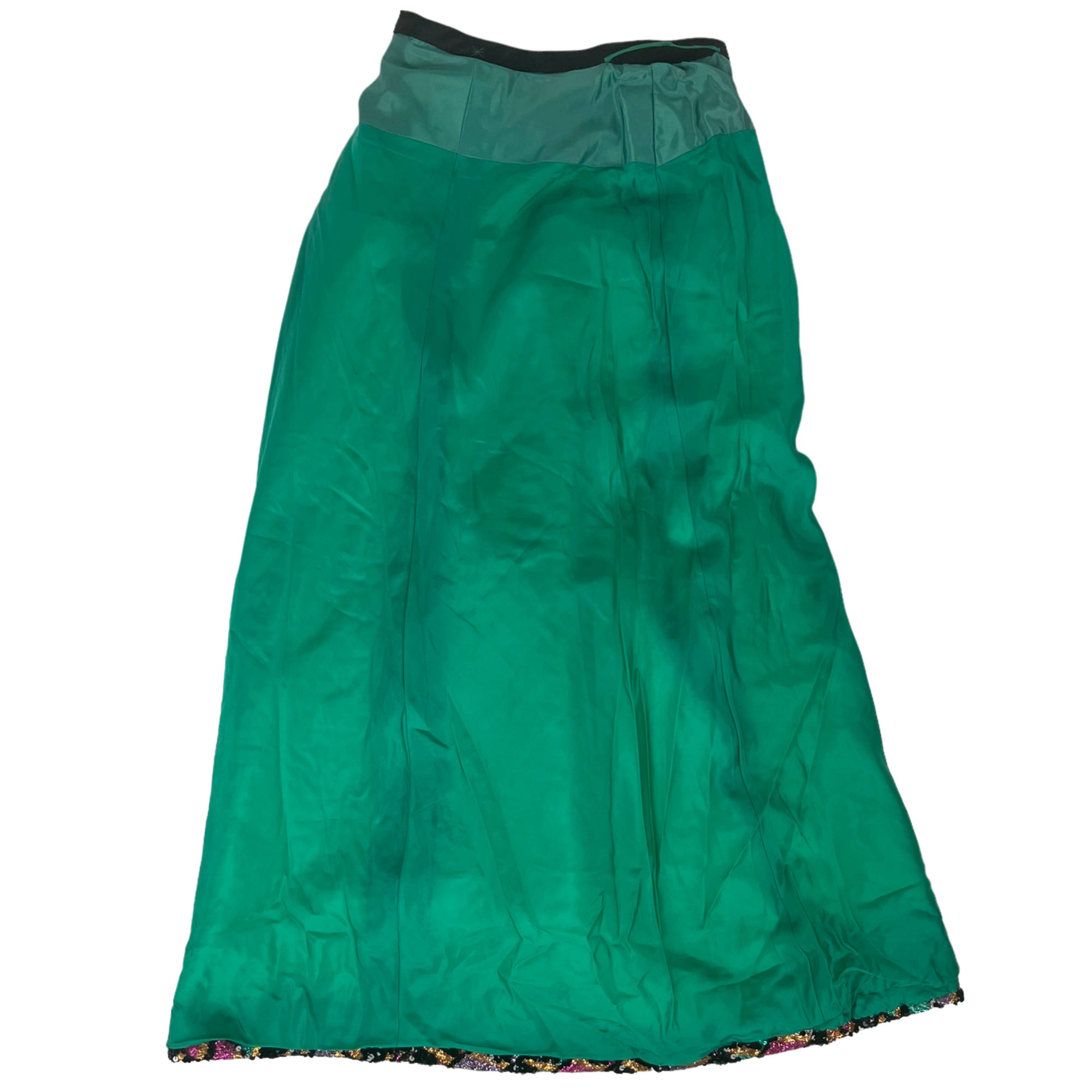 1960s Vintage Colour Block Skirt Multicolour Metallic Foil