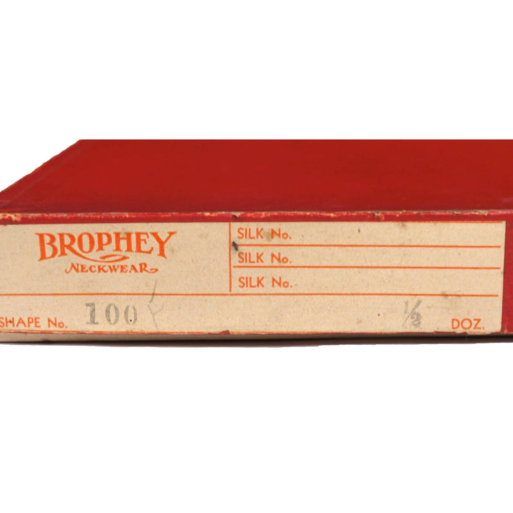 Vintage Unused Ties 1930s 40s Neckties by W A Brophey in Original Box - Poppy's Vintage Clothing