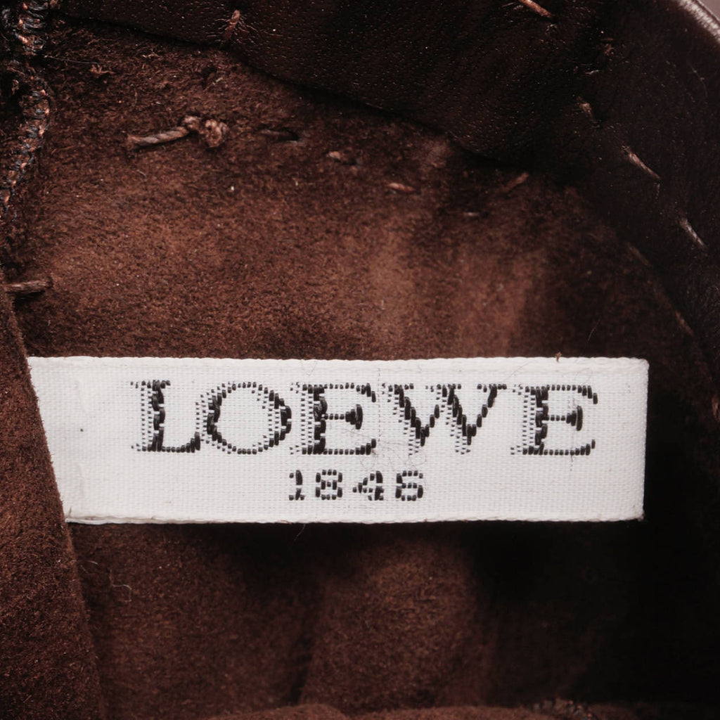Vintage Loewe 1846 Brown Leather Gloves Unused Ladies Size 7.5 Spanish - Poppy's Vintage Clothing
