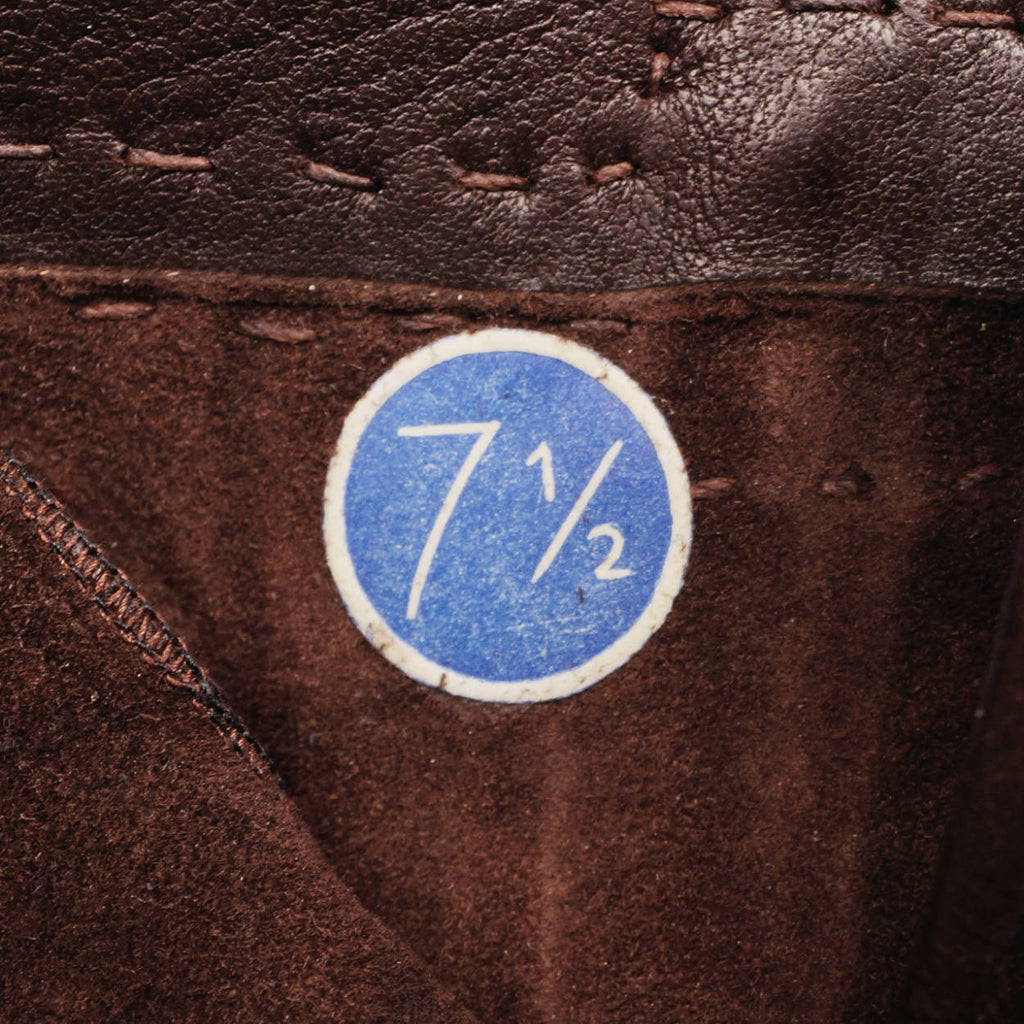 Vintage Loewe 1846 Brown Leather Gloves Unused Ladies Size 7.5 Spanish - Poppy's Vintage Clothing