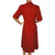 Vintage 1940s Red Gabardine Wool Dress -  L - Poppy's Vintage Clothing