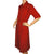 Vintage 1940s Red Gabardine Wool Dress -  L - Poppy's Vintage Clothing