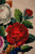 Antique Needlepoint Pillow or Cushion Cover Roses Floral Flower Bouquet - Poppy's Vintage Clothing