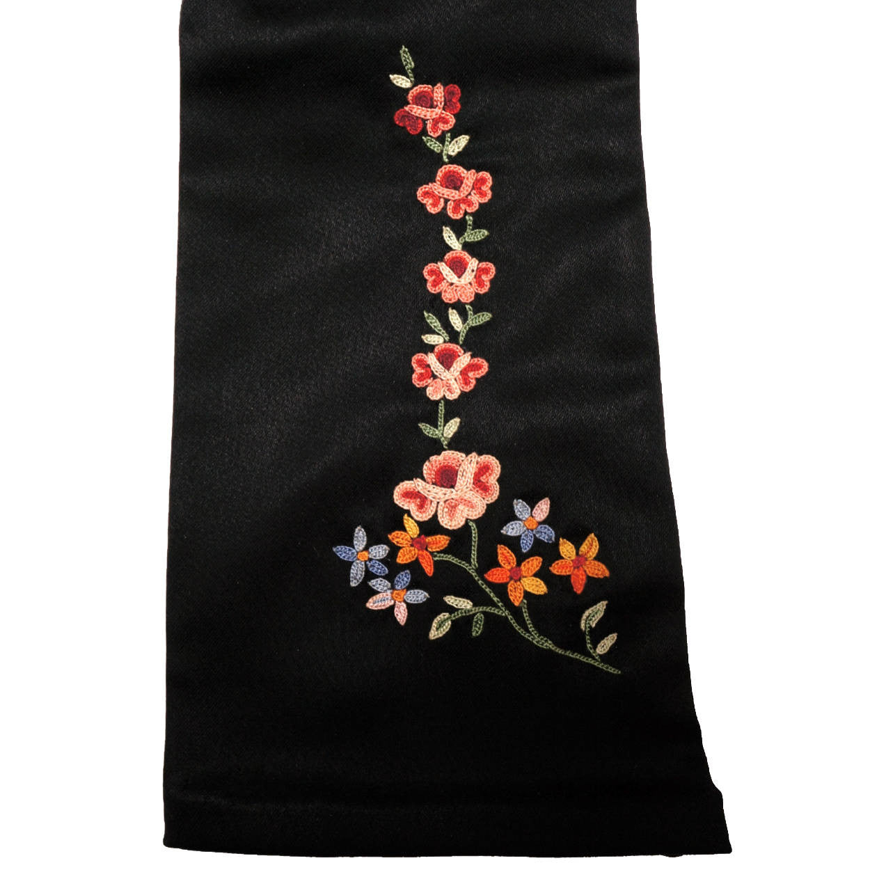Vintage Neyret Paris Black Satin Long Gloves 1950s Ladies Size 7 - Poppy's Vintage Clothing