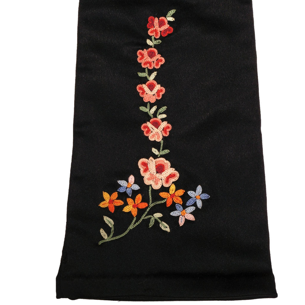 Vintage Neyret Paris Black Satin Long Gloves 1950s Ladies Size 7 - Poppy's Vintage Clothing