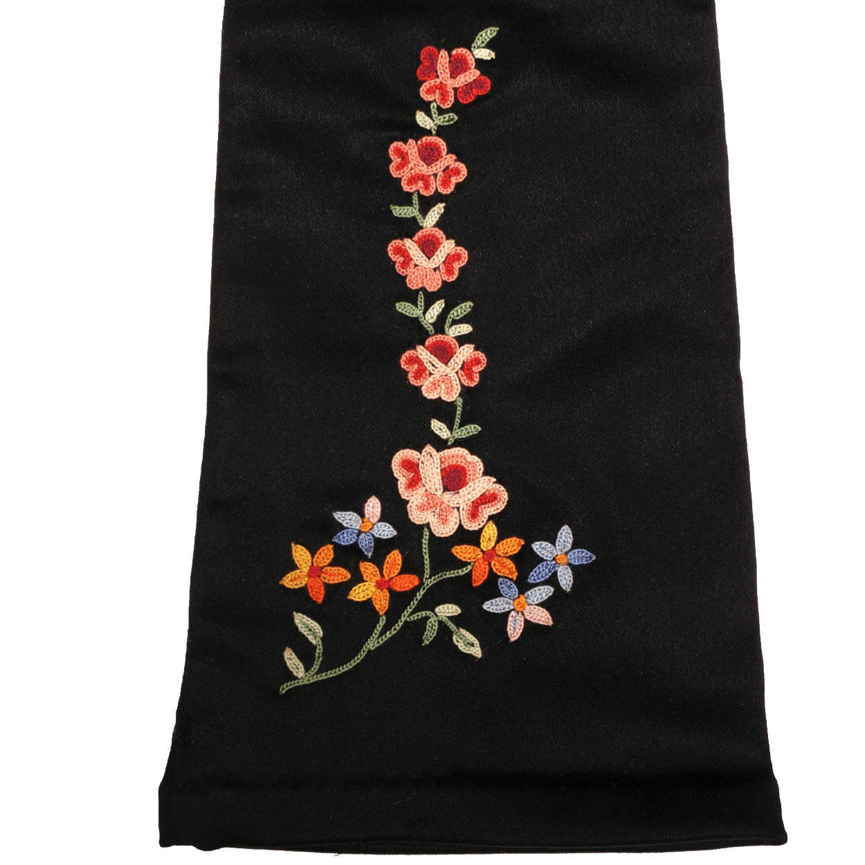 Vintage Neyret Paris Black Satin Long Gloves 1950s Ladies Size 7 - Poppy's Vintage Clothing
