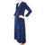 Vintage 1970s Blue Velvet Dress by Norbert Carlin Vienna Montreal Size M - Poppy's Vintage Clothing