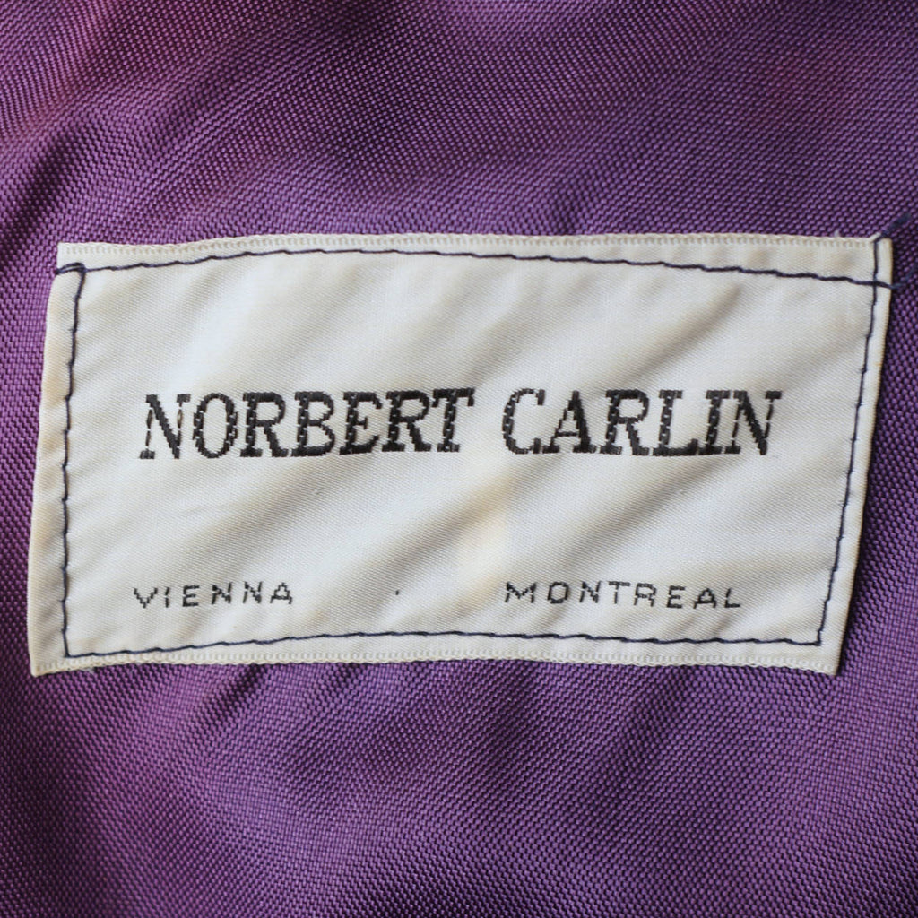 Vintage 1970s Blue Velvet Dress by Norbert Carlin Vienna Montreal Size M - Poppy's Vintage Clothing