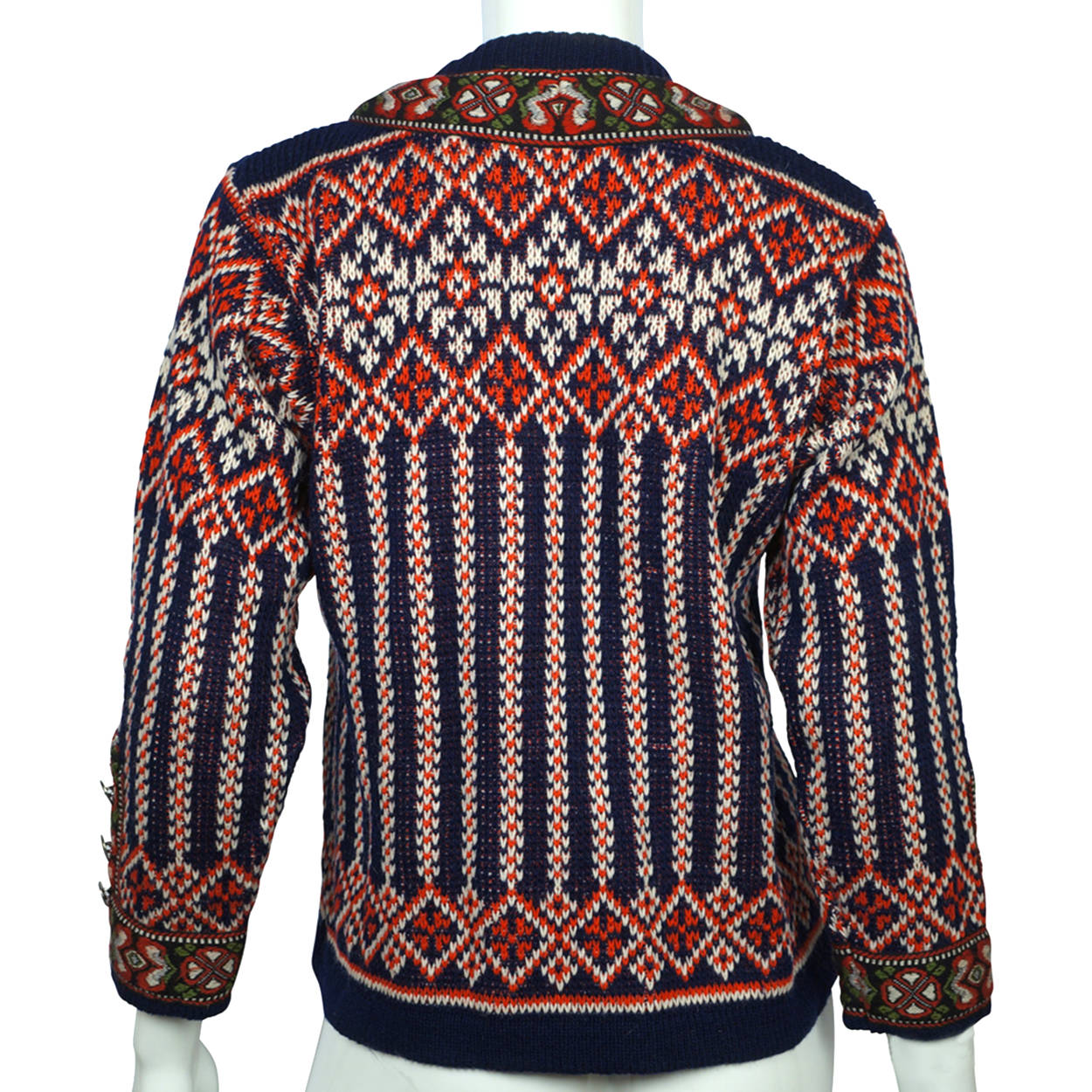 Vintage Nordstrikk Norway Cardigan Nordic Sweater Unisex Ladies 14 Gents 36 - Poppy's Vintage Clothing