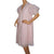 Vintage Norman Hartnell Nightie Peignoir Set White Lace &amp; Pink Nylon 1960s - Poppy's Vintage Clothing