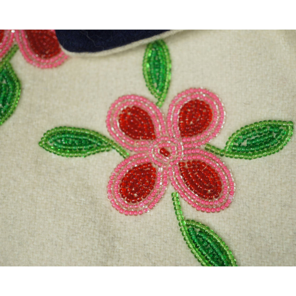 Vintage Canadian Indian Beaded Jacket Wool Coat First Nations - Poppy's Vintage Clothing