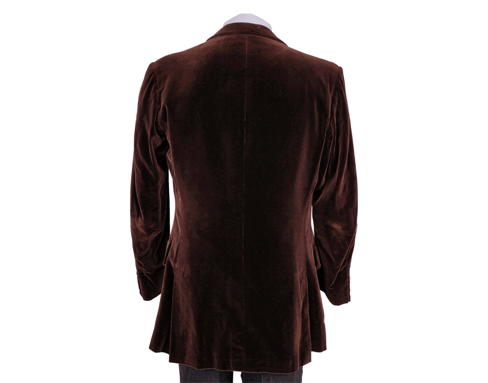 Vintage Norton & Sons Bespoke Savile Row Jacket Brown Velvet Blazer 1970 Large - Poppy's Vintage Clothing