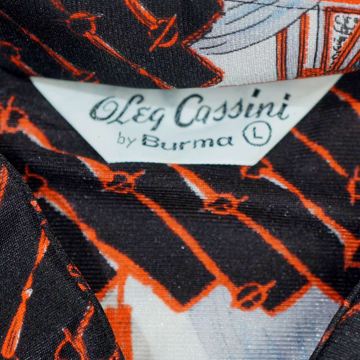 Vintage Mens 70s Shirt Disco Party NWOT Novelty Print Jersey Size L - Poppy's Vintage Clothing